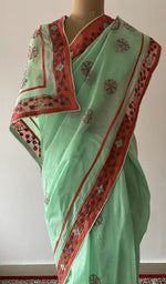 fine chikankari across the drape