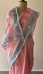 fine chikankari across the drape