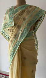 fine chikankari across the drape
