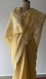 fine chikankari across the drape