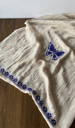 Another look at the set, fine chikankari with butterfly motifs highlighted