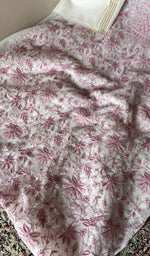 White mul chanderi kurta, close view of the embroidery