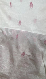 Close view of the white kurta fabric