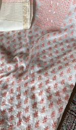 Do taar and teen taar jaaldar chikankari on the white mul chanderi