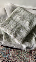 Salsabil — Off White Pure Organza Silk Chikankari 2 Pc Semi-Stitched Anarkali Suit Set