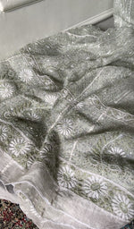 gala and front panel, front and back do taar chikankari anarkali