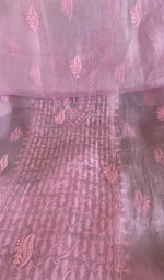Close view of the lilac kurta fabric