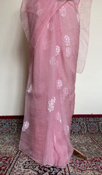 Saree draped on the mannequin, side view