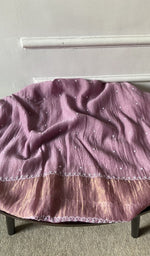 bottom laid out, purple pure mul chanderi