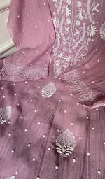 close view of the front and back chikankari anarkali