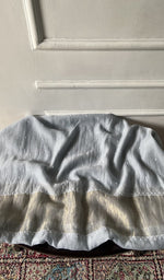 Load image into Gallery viewer, silver grey pure mul chanderi, full piece laid out