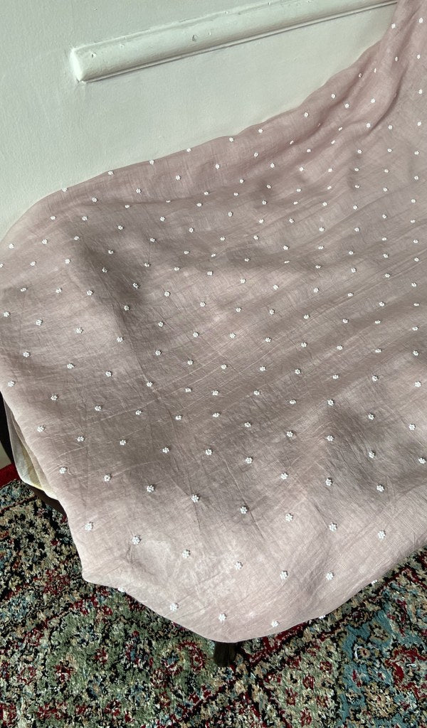 Gala worked in fine chikankari