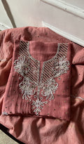 Nyla — Red Pure Mul Chanderi Chikankari 2 Pc Unstitched Suit Set