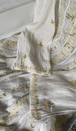 将图像加载到图库查看器中， front back chikankari anarkali across the kurta