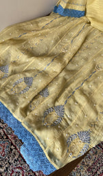 Close look at the fine front and back jaaldar chikankari anarkali