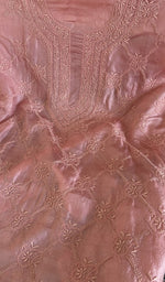 Chikankari worked by hand on tussar silk