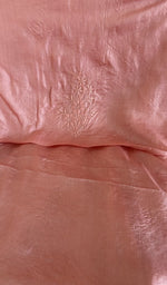 Stitch detail on the salmon pink tussar silk kurta