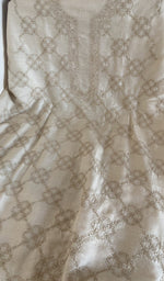 Ivory eri silk laid flat on the table