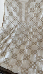 Cream eri silk laid flat on the table