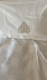 Hand embroidery on cream eri silk