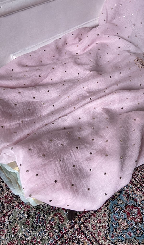 Gala worked in fine chikankari