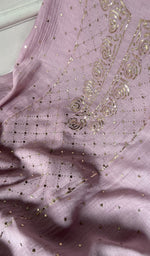 Load image into Gallery viewer, Gala of the lilac kurta piece, worked in fine chikankari