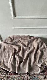 Mauve pure mul chanderi laid over the stool