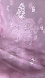 Close view of the lilac kurta fabric
