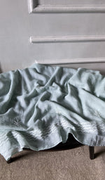 bottom laid out, green pure kota cotton