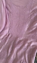 Stitch detail on the lilac muslin kurta