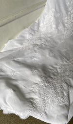 Gala and front placket, fine chikankari with haath ki jaali