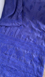 Stitch detail on the indigo muslin kurta