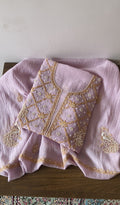 Shirin — Purple Pure Mul Chanderi Chikankari 2 Pc Unstitched Suit Set