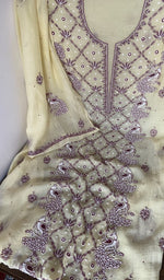 Beads, sequins and cutdana along the panel