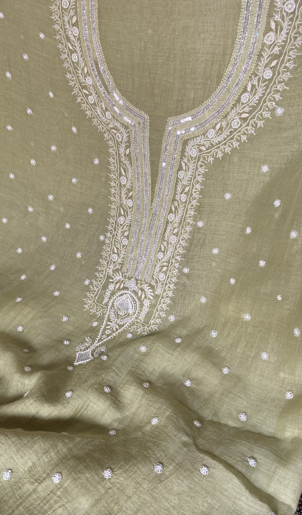 Gala worked in fine chikankari