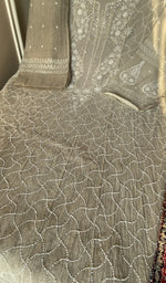 Chikankari worked by hand on mul chanderi
