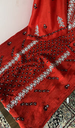 Front panel worked with beads, sequins and cutdana