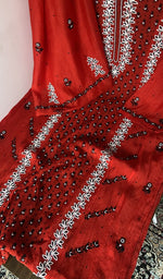 Beads, sequins and cutdana along the panel
