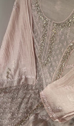 Beads, sequins and cutdana along the panel