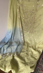 Mukaish work and badla work across the body of the kurta piece