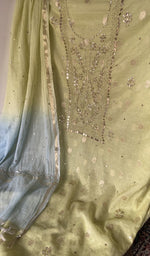 Mukaish catching the light on the fabric