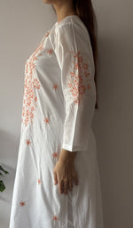 Bahira — White Cotton Chikankari Stitched Kurti — detail 12