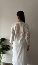 Bahira — White Cotton Chikankari Stitched Kurti — detail 15