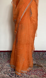 Saree draped on the mannequin, side view
