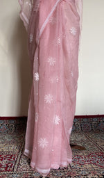 Saree draped on the mannequin, side view
