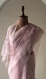 Saree draped on the mannequin, side view