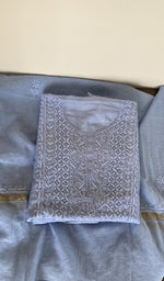 Second folded view of the periwinkle blue kurta piece