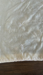 Hand embroidery on cream mul chanderi