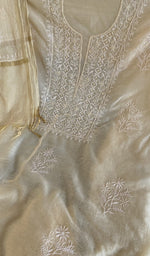 Chikankari worked by hand on mul chanderi