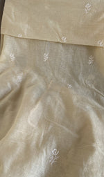 Close view of the cream kurta fabric